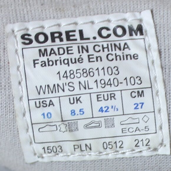 Sorel Women's Lace Up Joplin Ankle Boots Cream Size 10 - Picture 7 of 8